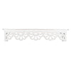 Carved Floral Medallion Wall Shelf - White